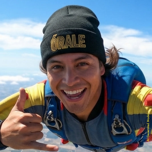 Órale El Dorado - El Gorro Black & Gold Cuffed Beanie | ¡OYE! Originals