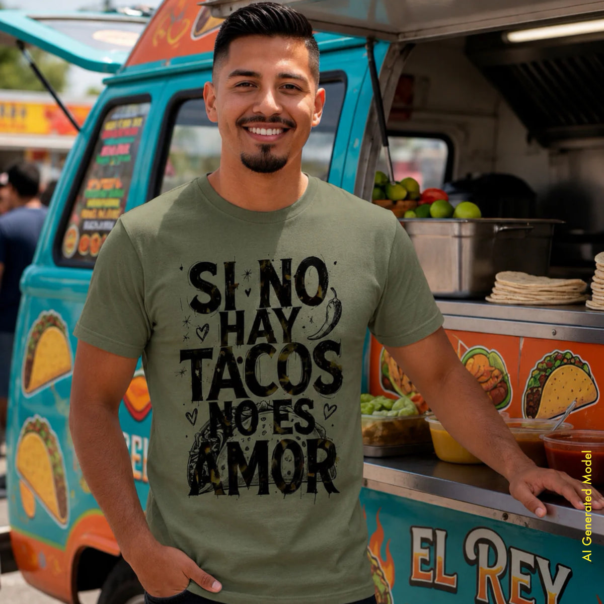 Si no hay tacos, no es amor - A Mano style Classic Fit Tee