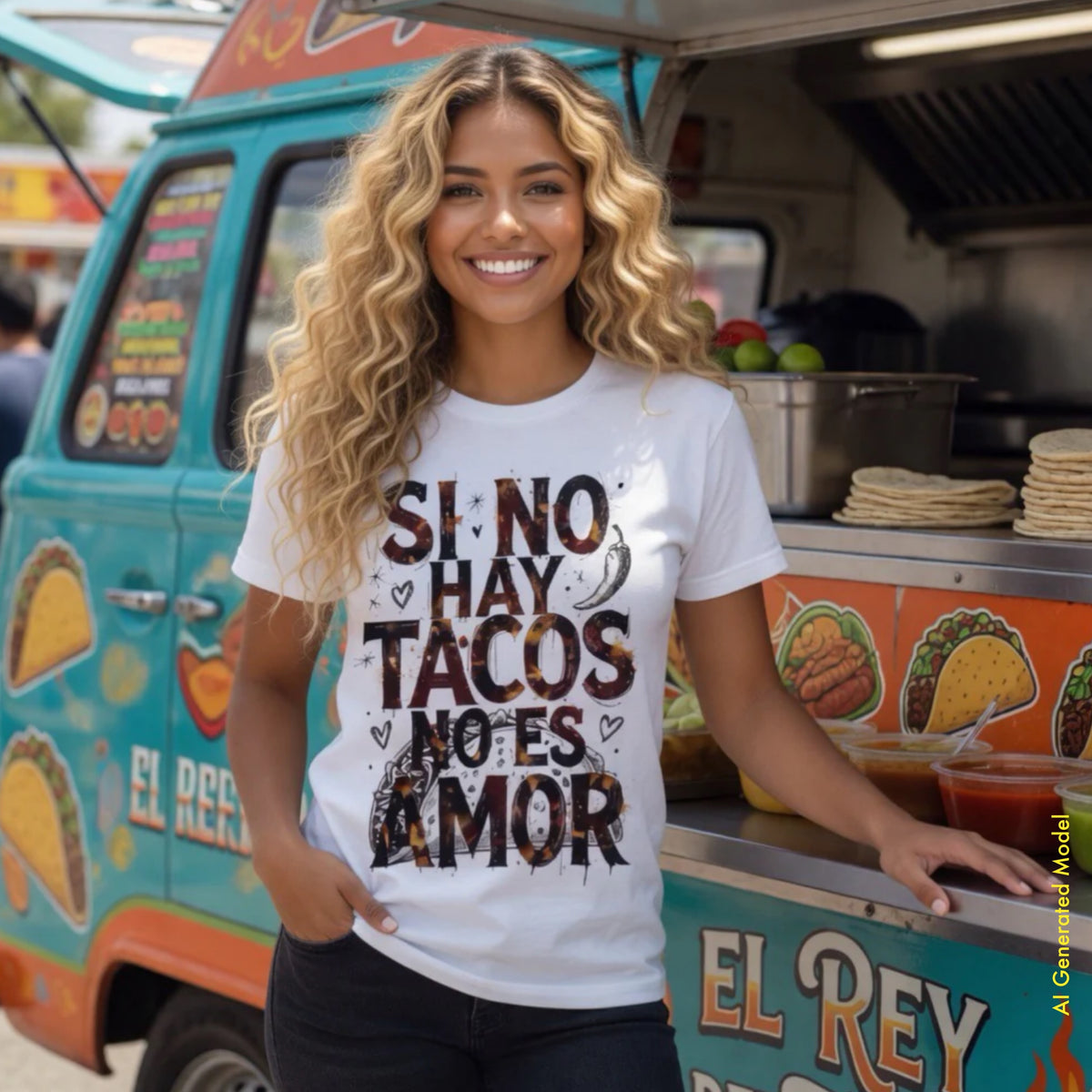 Si no hay tacos, no es amor - A Mano style Classic Fit Tee