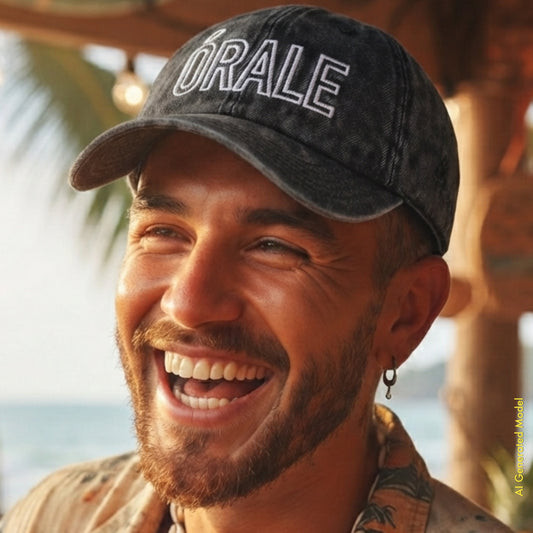 Órale El Trazo - El Finde Balck & White Vintage Dad Cap | ¡OYE! Originals
