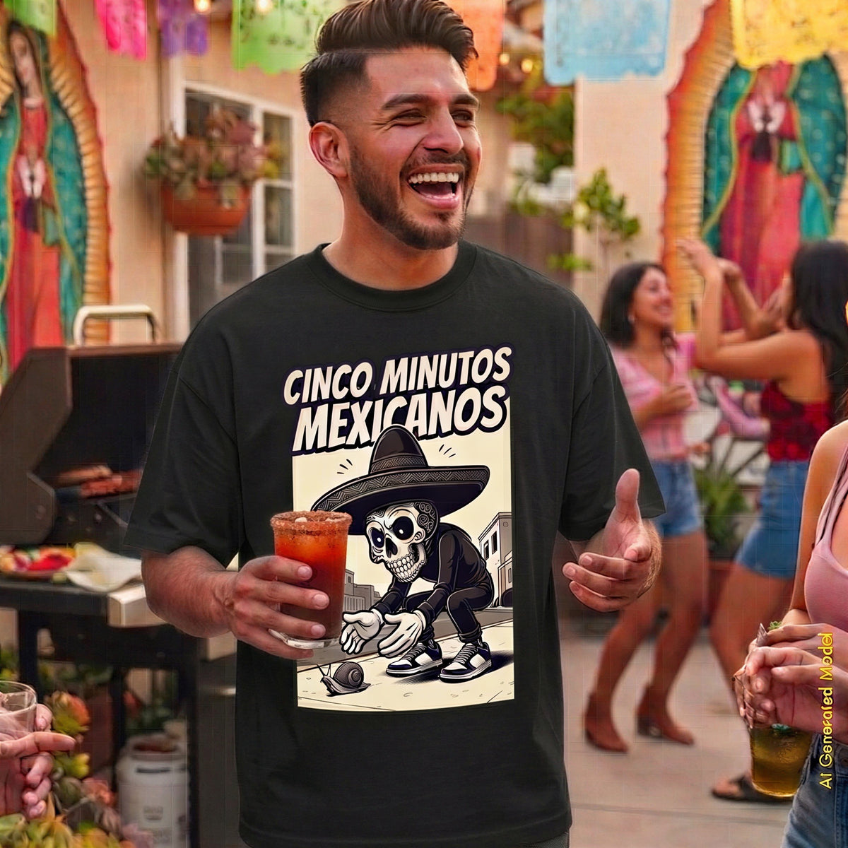 Cinco Minutos Mexicanos - Flaco Toon Relaxed Fit Tee
