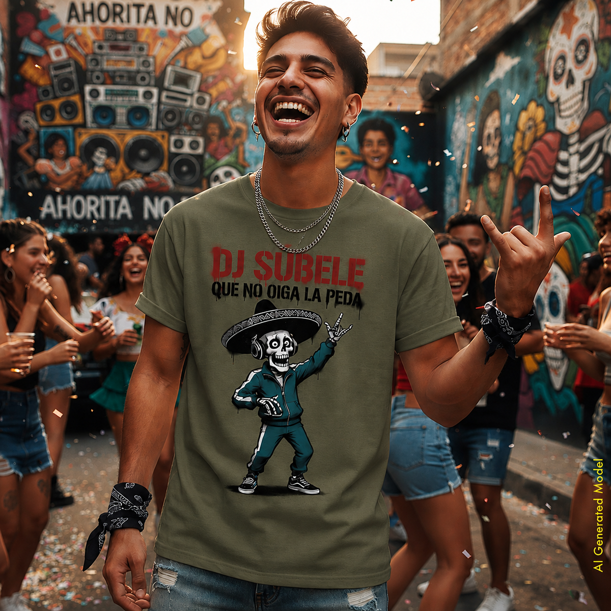 Dj Súbele, Que No Oiga La Peda - Flaco Hueso Unisex Classic Fit tee