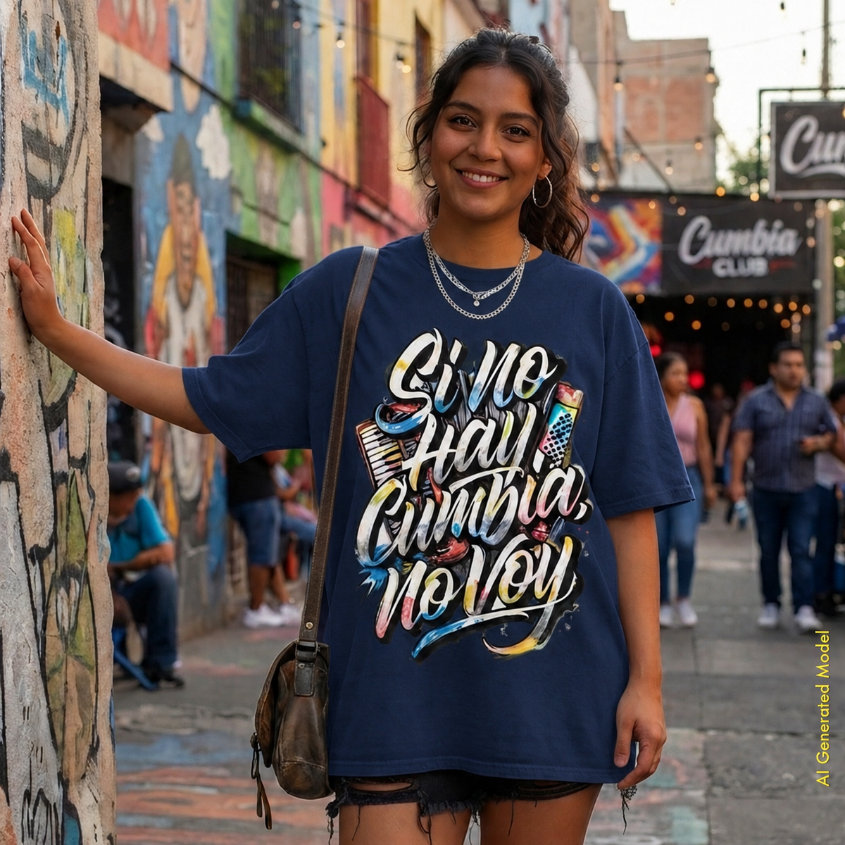 Si No Hay Cumbia, No Voy - A Mano Style Relaxed Fit tee