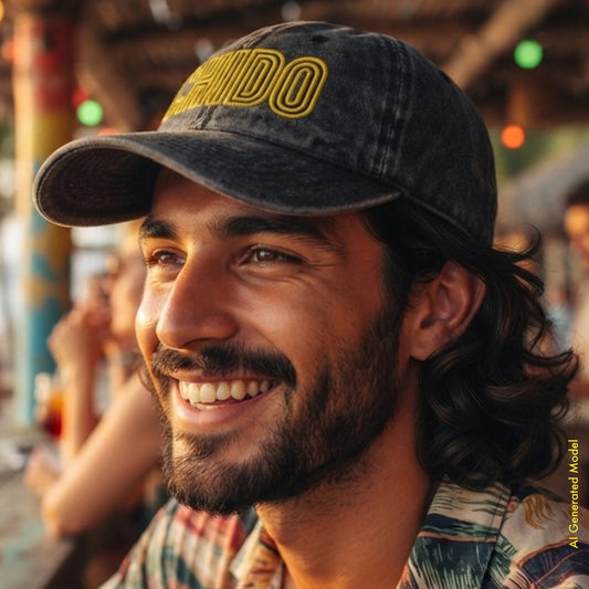 Chido El Dorado - El Finde Black & Gold Vintage Dad Cap | ¡OYE! Originals