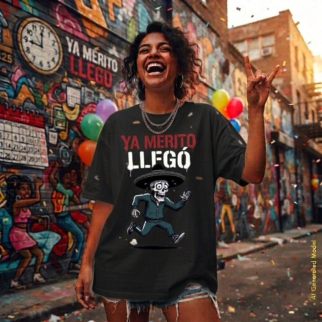 Ya Mérito Llegó - Flaco Hueso Relaxed Fit Tee