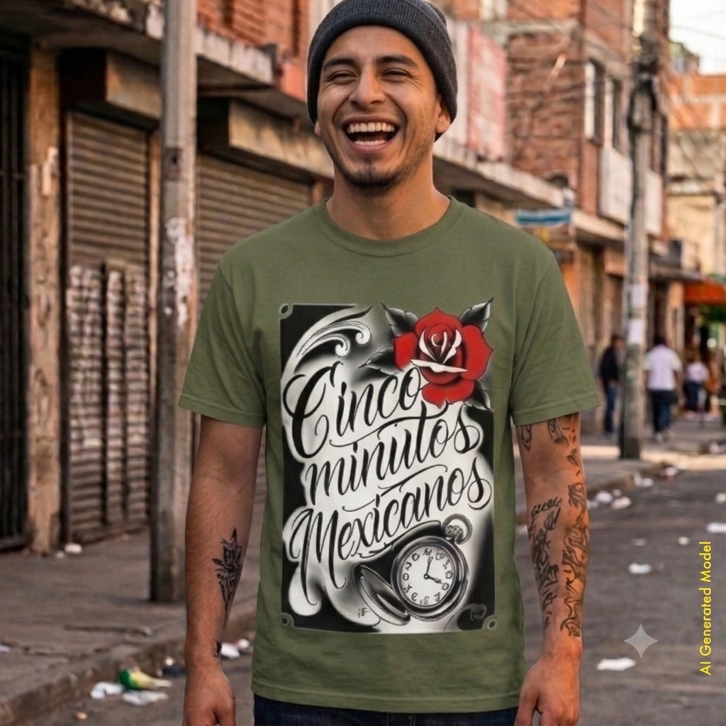 Cinco Minutos Mexicanos - Chicano Ink Style Classic Fit Tee