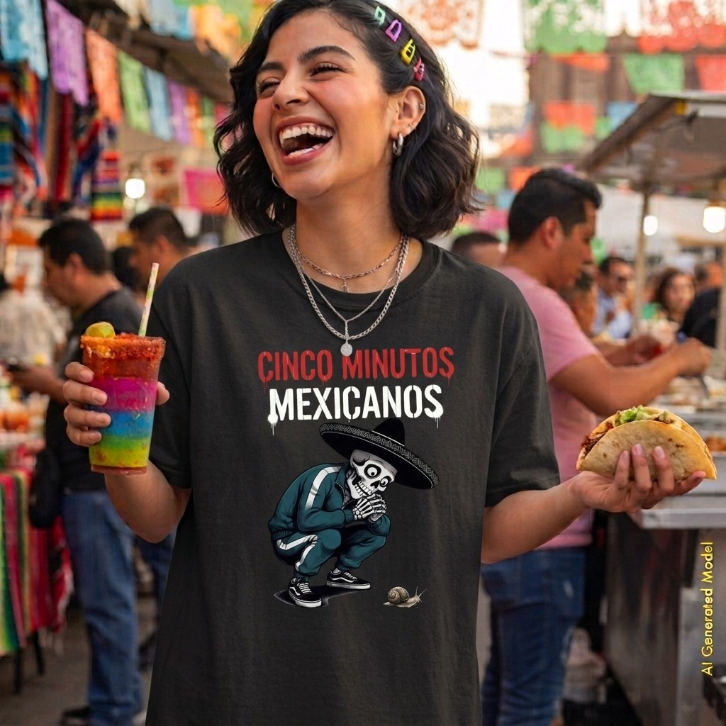 Cinco Minutos Mexicanos - Flaco Hueso Relaxed Fit Tee