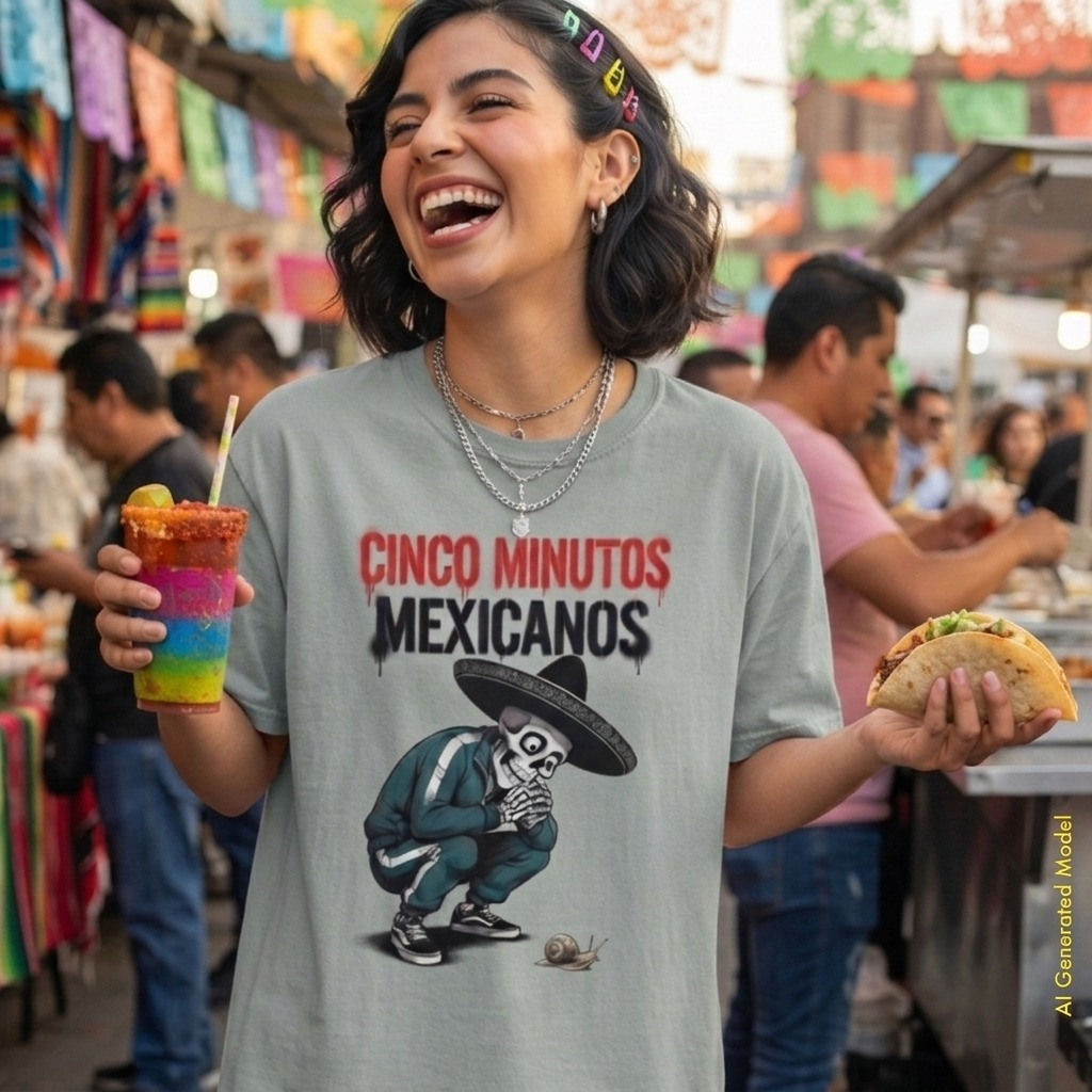 Cinco Minutos Mexicanos - Flaco Hueso Relaxed Fit Tee