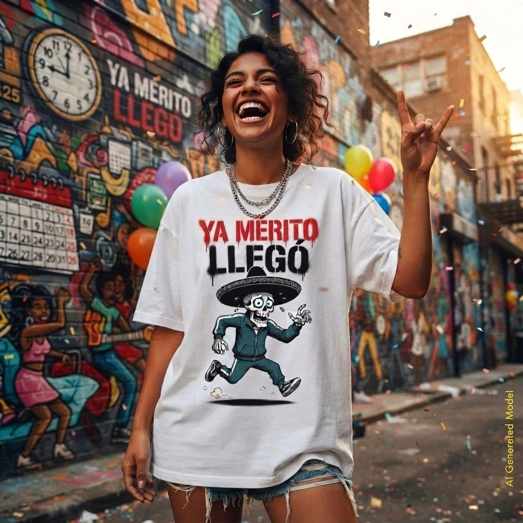 Ya Mérito Llegó - Flaco Hueso Relaxed Fit Tee