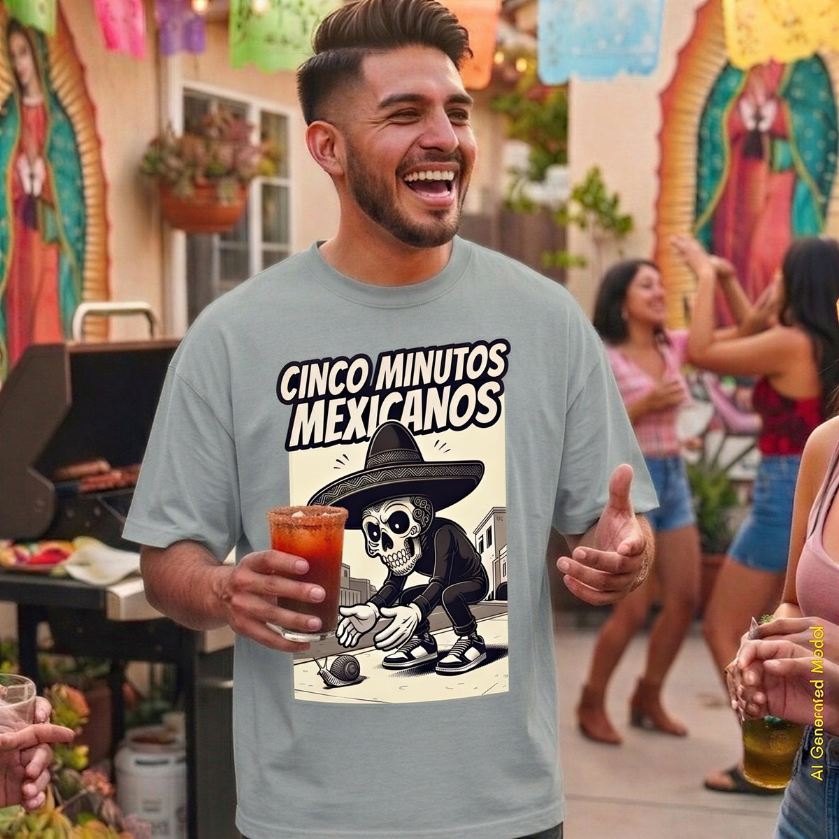 Cinco Minutos Mexicanos - Flaco Toon Relaxed Fit Tee