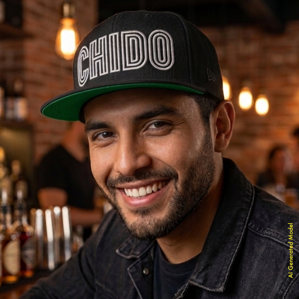 Chido El Trazo - La Calle Black & White Flat Bill Cap | ¡OYE! Originals