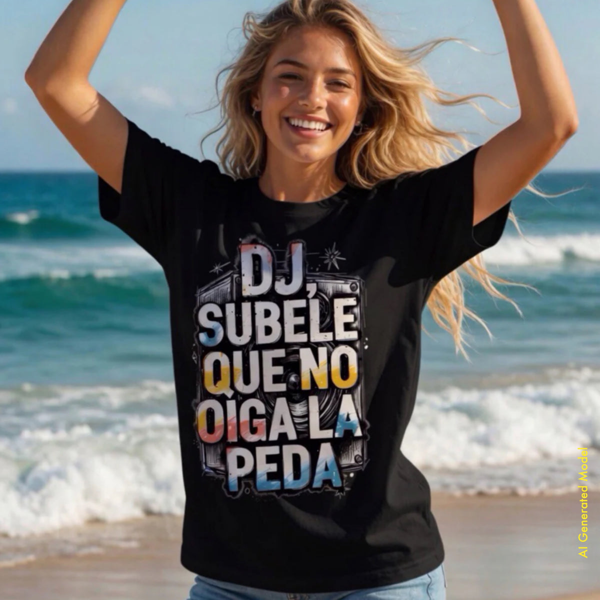 Dj Subele que no oiga la peda - A Mano Style Classic Fit Tee