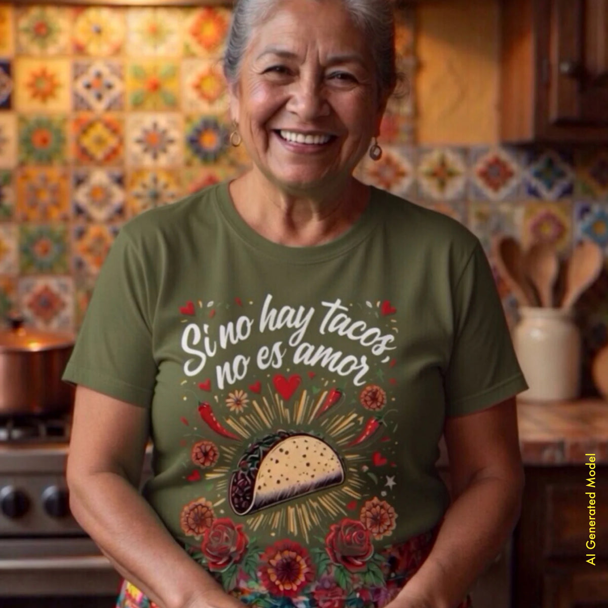 Si no hay tacos, no es amor - Traditional Style Classic Fit Tee