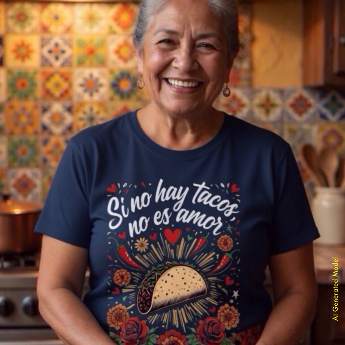 Si no hay tacos, no es amor - Traditional Style Classic Fit Tee