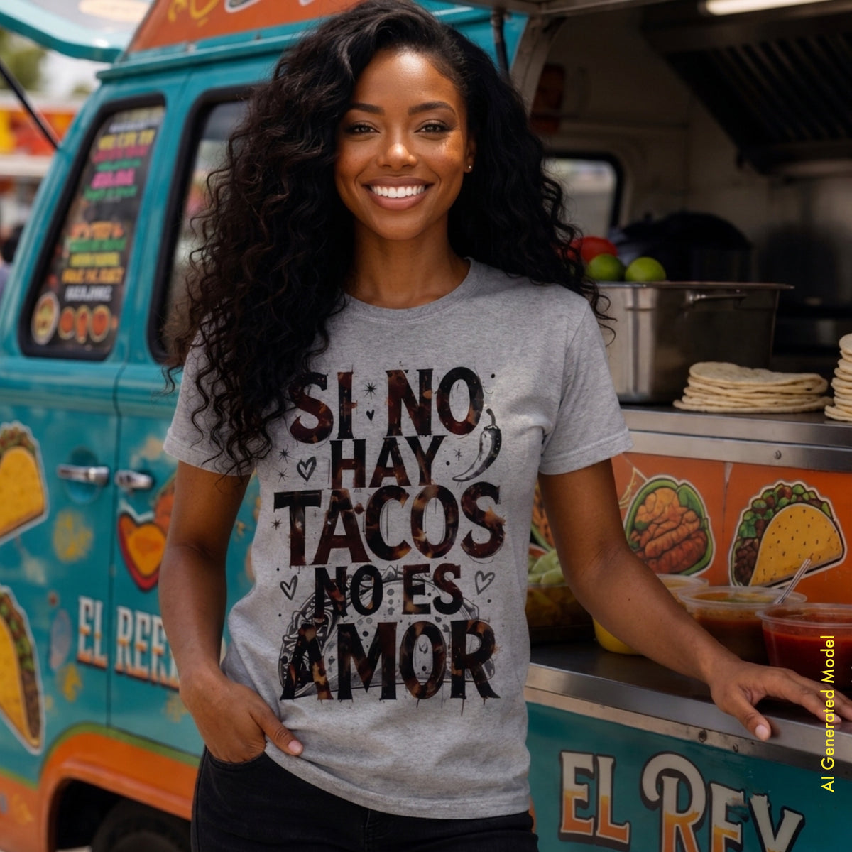 Si no hay tacos, no es amor - A Mano style Classic Fit Tee
