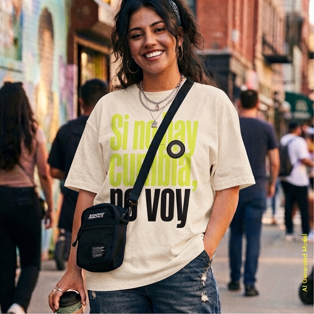 Si No Hay Cumbia, No Voy - On Trend Style Relaxed Fit Tee