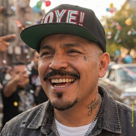 ¡OYE! La Bandera - La Calle Tri-Color Flat Bill Snapback | ¡OYE! Originals
