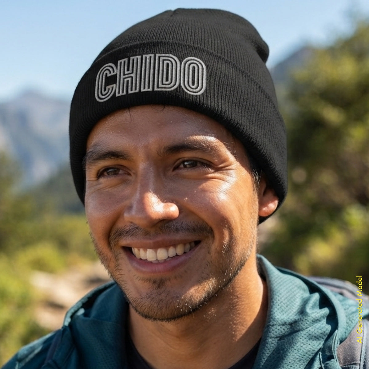 Chido El Trazo - El Gorro Black & White Cuffed Beanie | ¡OYE! Originals