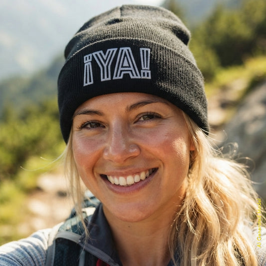 ¡YA! El Trazo - El Gorro Black & White Cuffed Beanie | ¡OYE! Originals