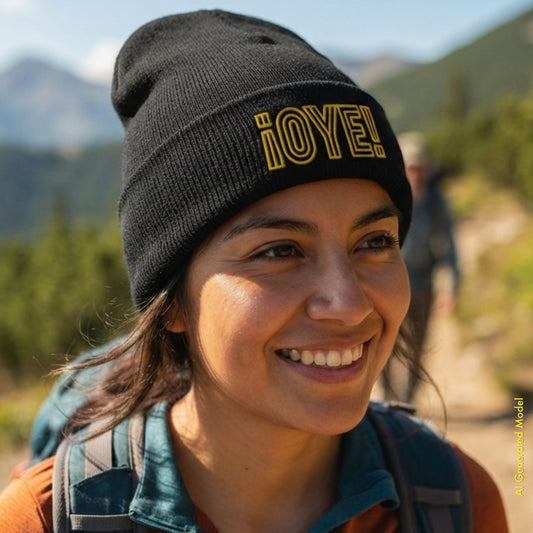 ¡OYE! El Dorado - El Gorro Black & Gold Cuffed Beanie| ¡OYE! Originals