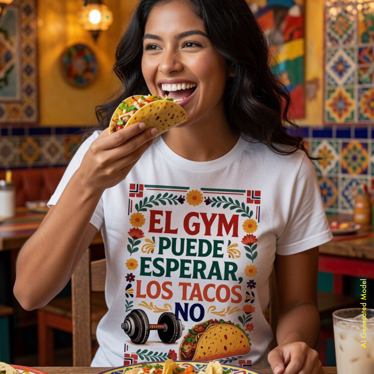 El Gym Puede Espera, Los Tacos No - Traditional Style Classic Fit Tee