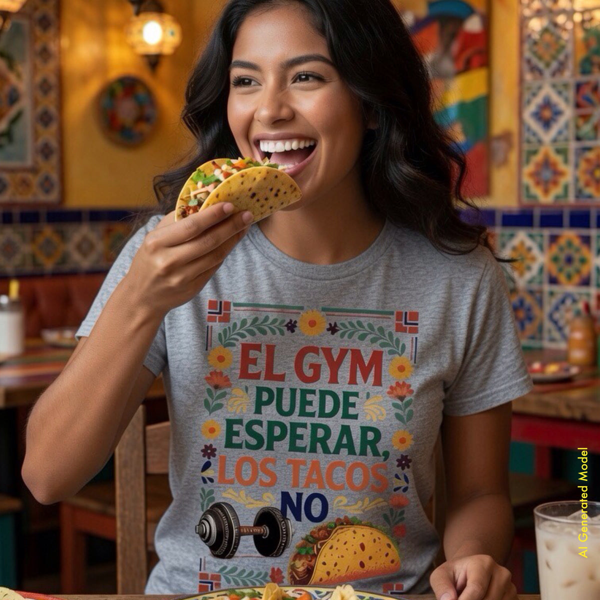 El Gym Puede Espera, Los Tacos No - Traditional Style Classic Fit Tee