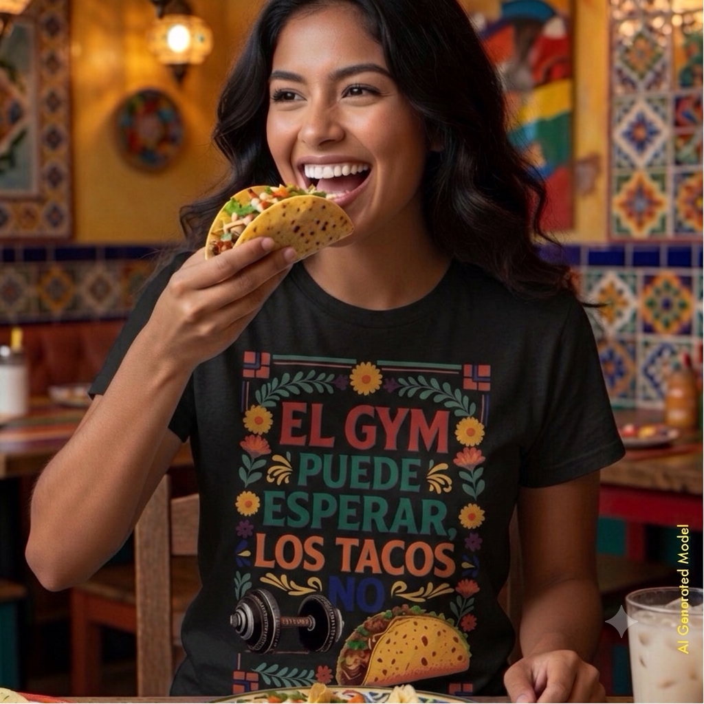 El Gym Puede Espera, Los Tacos No - Traditional Style Classic Fit Tee
