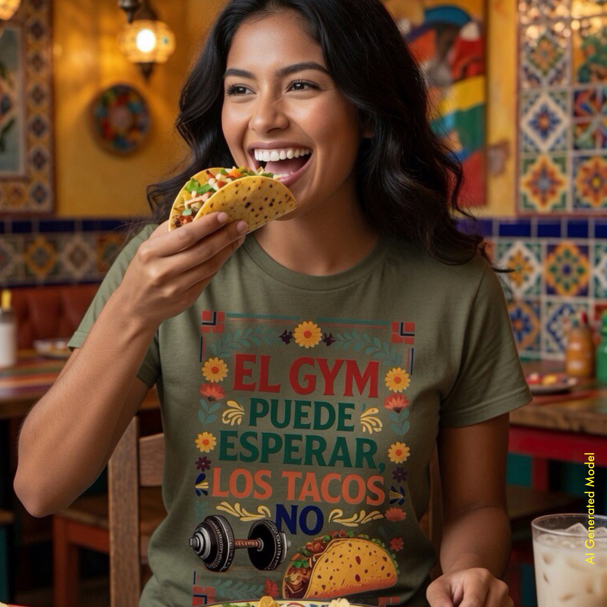 El Gym Puede Espera, Los Tacos No - Traditional Style Classic Fit Tee