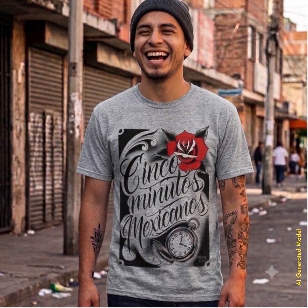 Cinco Minutos Mexicanos - Chicano Ink Style Classic Fit Tee