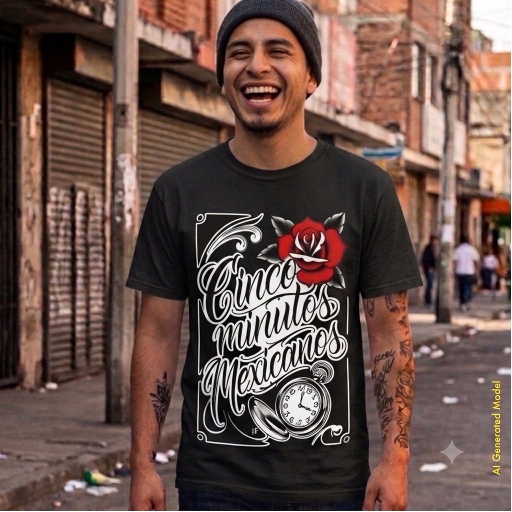 Cinco Minutos Mexicanos - Chicano Ink Style Classic Fit Tee