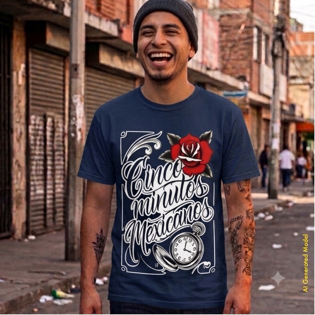 Cinco Minutos Mexicanos - Chicano Ink Style Classic Fit Tee