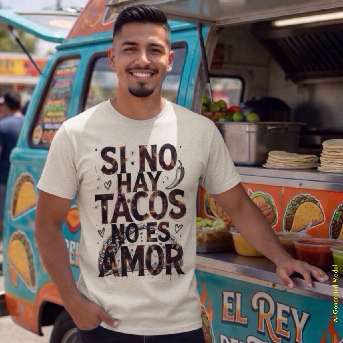 Si no hay tacos, no es amor - A Mano style Classic Fit Tee