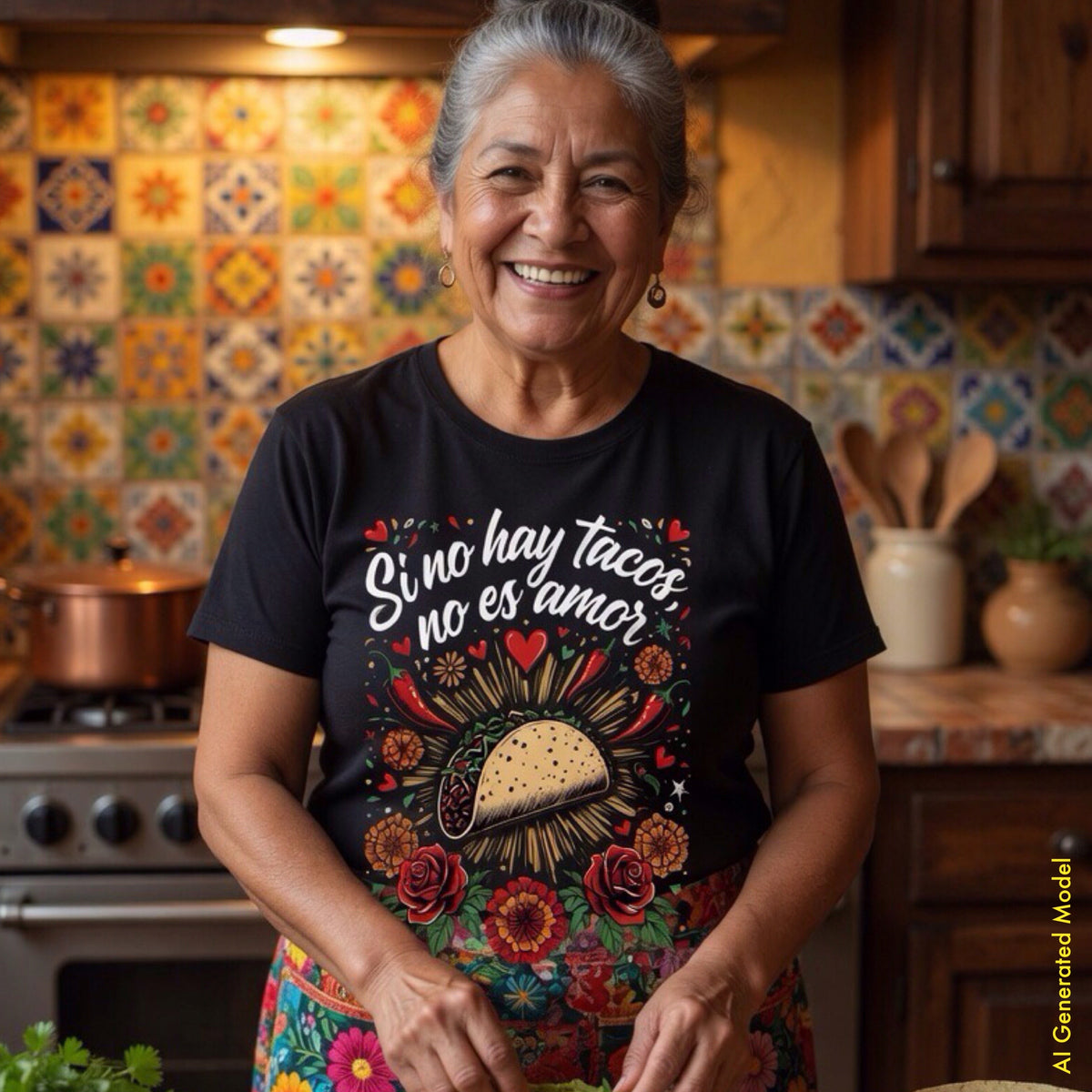 Si no hay tacos, no es amor - Traditional Style Classic Fit Tee