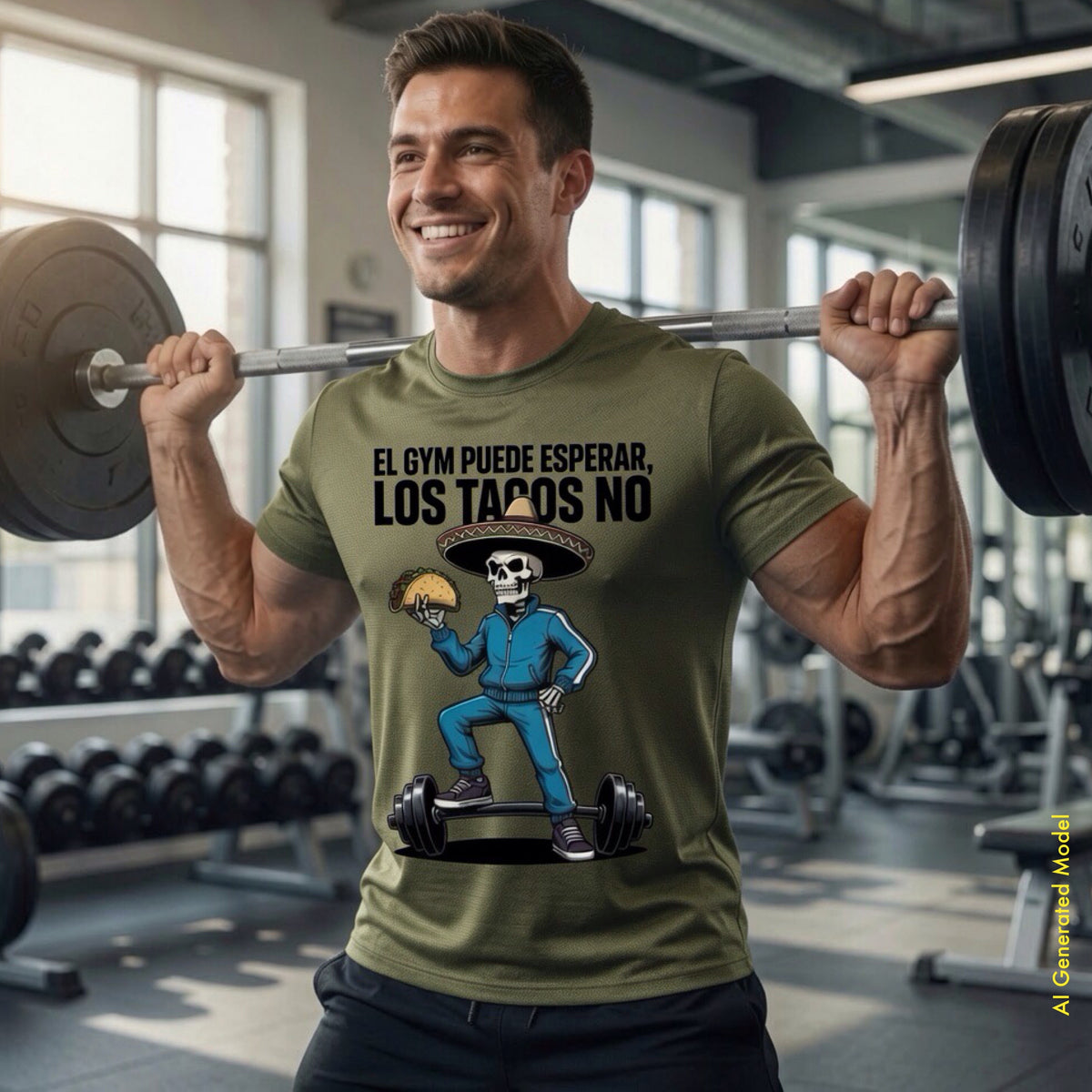El Gym Puede Esperar, Los Tacos No — Flaco Calaca Premium Tee