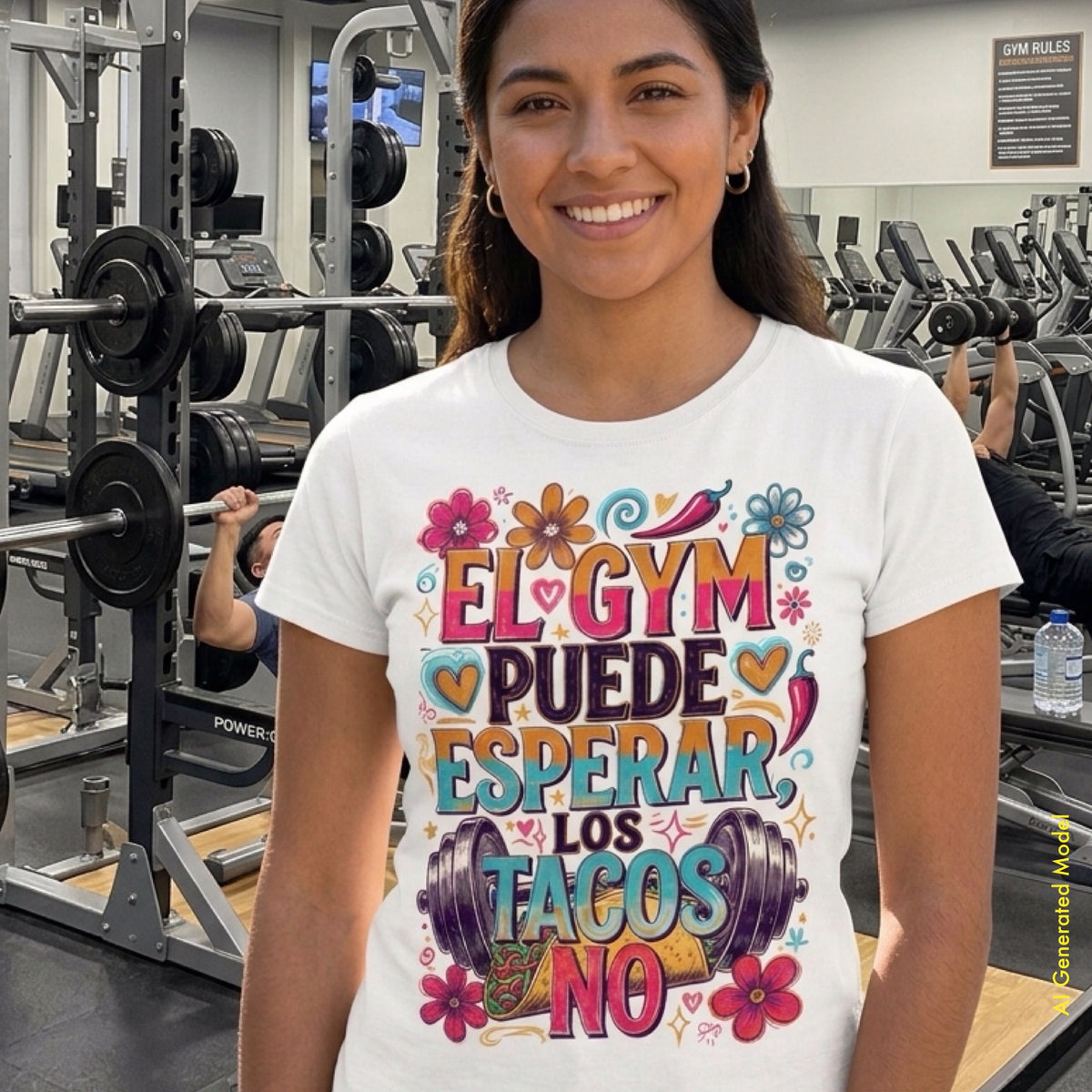 El Gym Puede Esperar, Los Tacos No - A Mano Style Classic Fit tee
