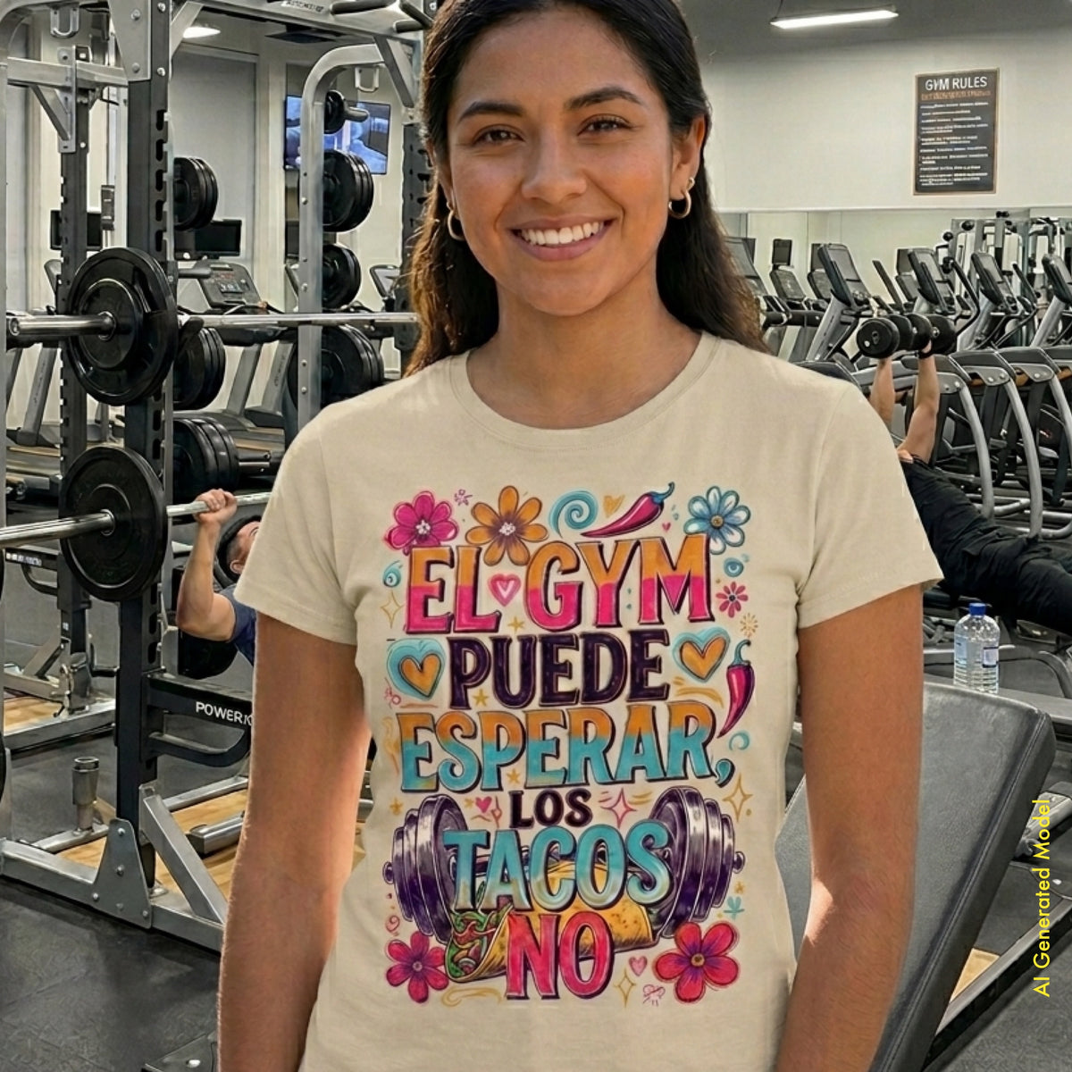 El Gym Puede Esperar, Los Tacos No - A Mano Style Classic Fit tee