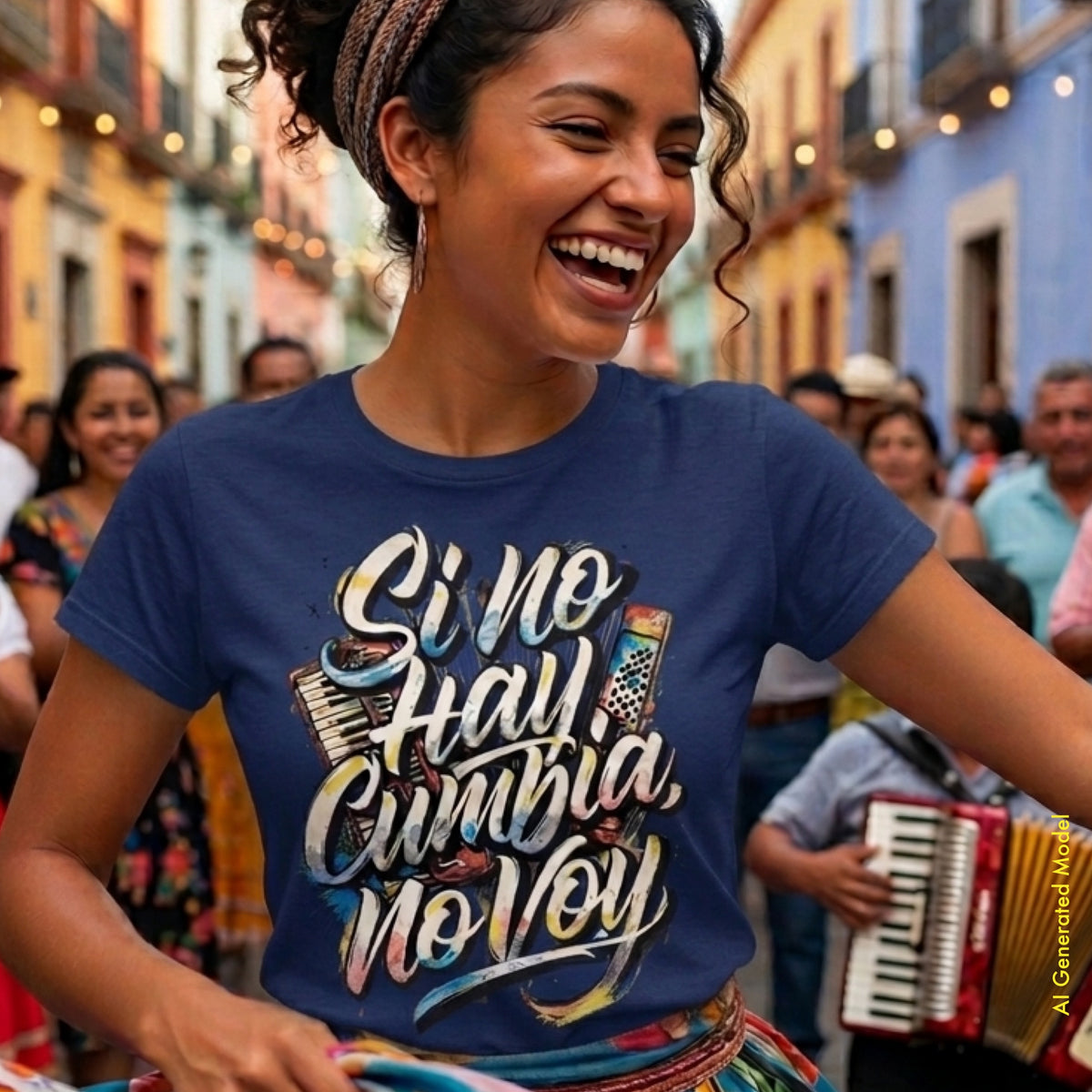 Si No Hay Cumbia, No Voy - A Mano Style Classic Fit Tee