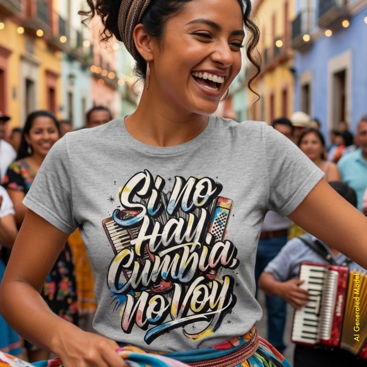 Si No Hay Cumbia, No Voy - A Mano Style Classic Fit Tee