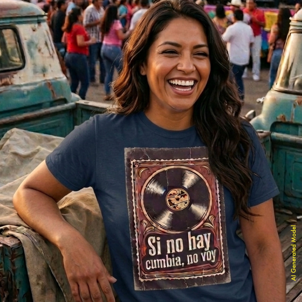Si No Hay Cumbia, No Voy - Vintage Style Classic Fit Tee