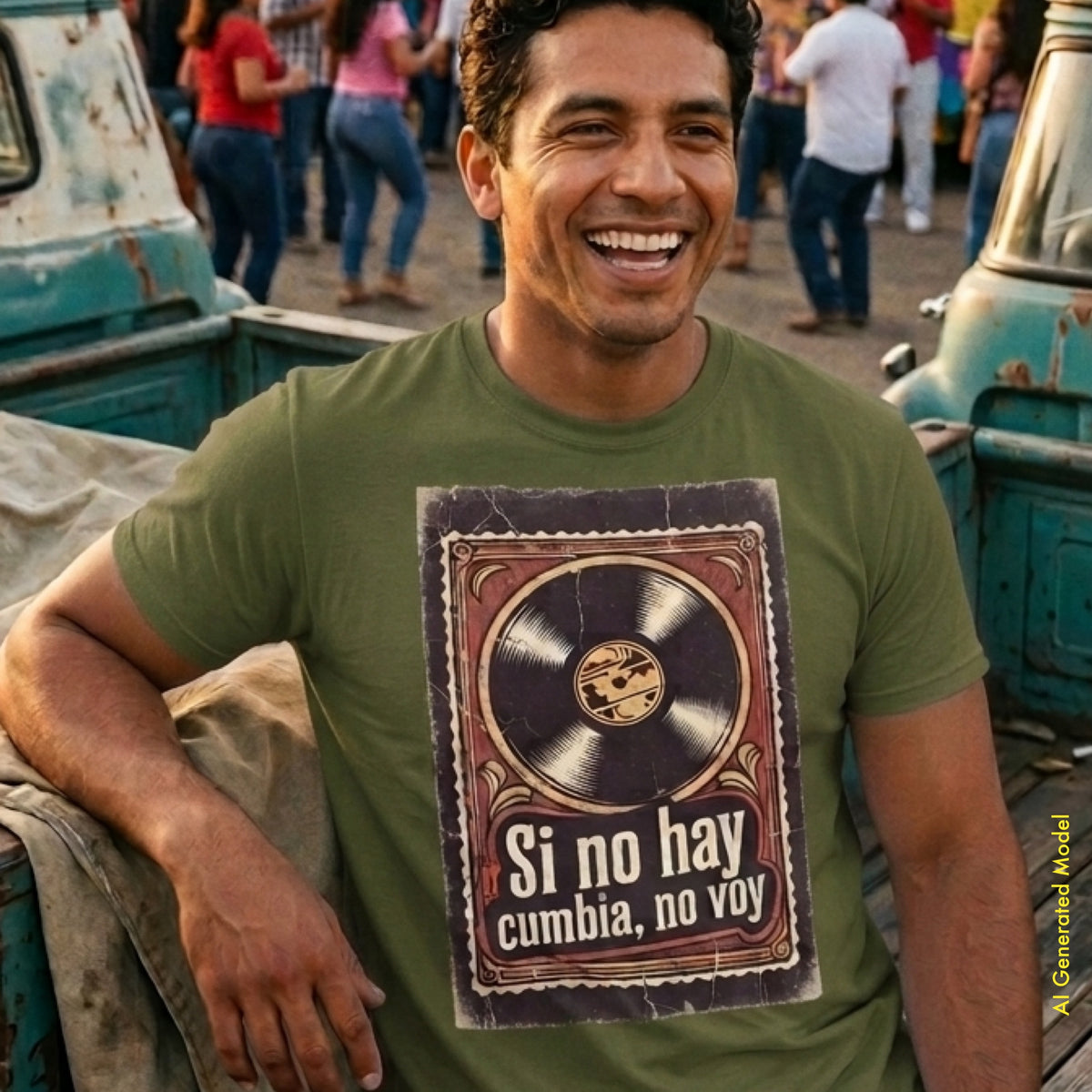 Si No Hay Cumbia, No Voy - Vintage Style Classic Fit Tee