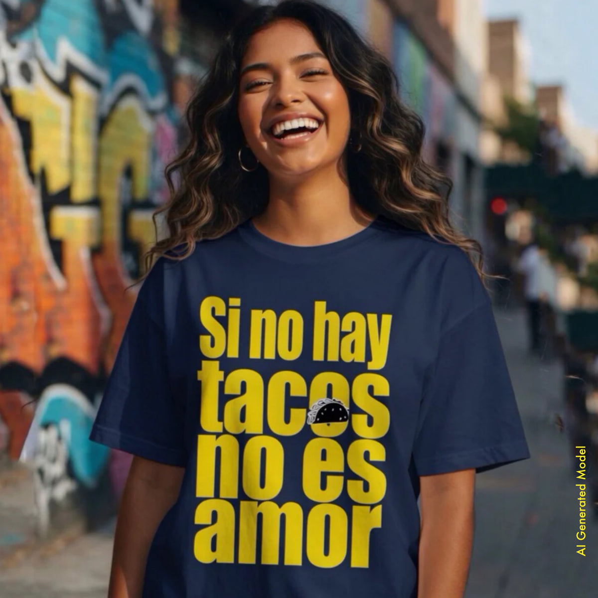 Si no hay tacos, no es amor - On Trend Style Relaxed Fit Tee