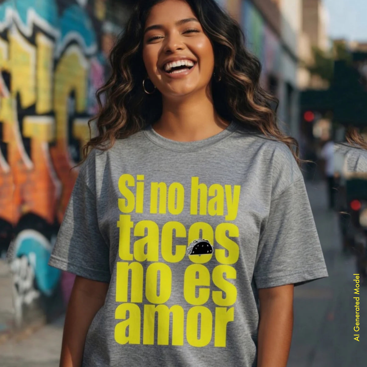 Si no hay tacos, no es amor - On Trend Style Relaxed Fit Tee