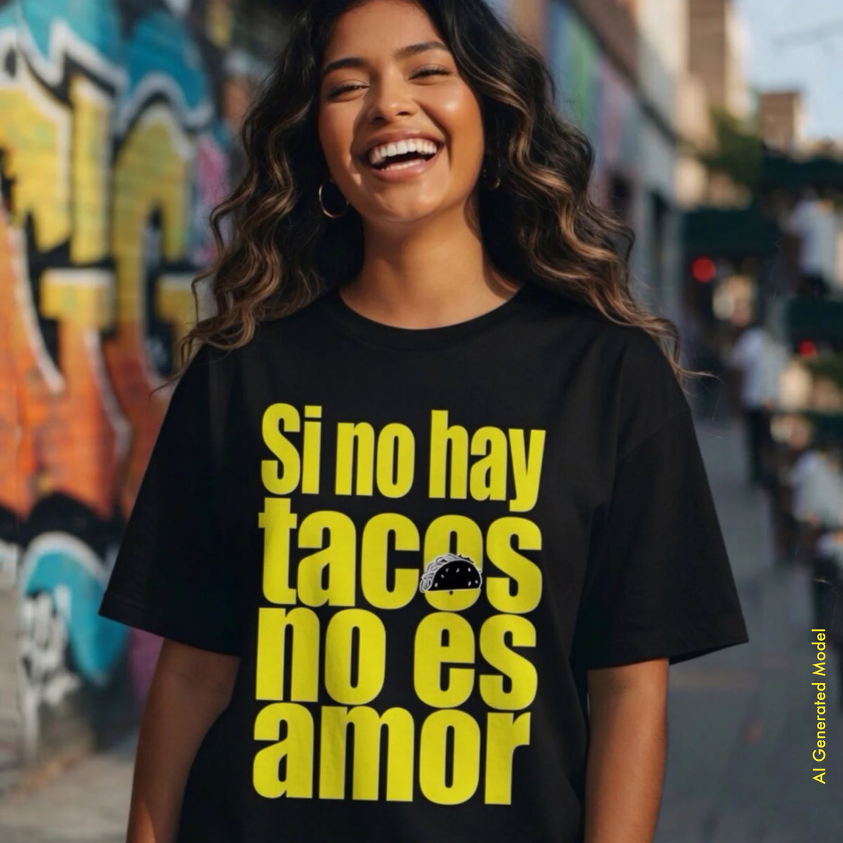 Si no hay tacos, no es amor - On Trend Style Relaxed Fit Tee