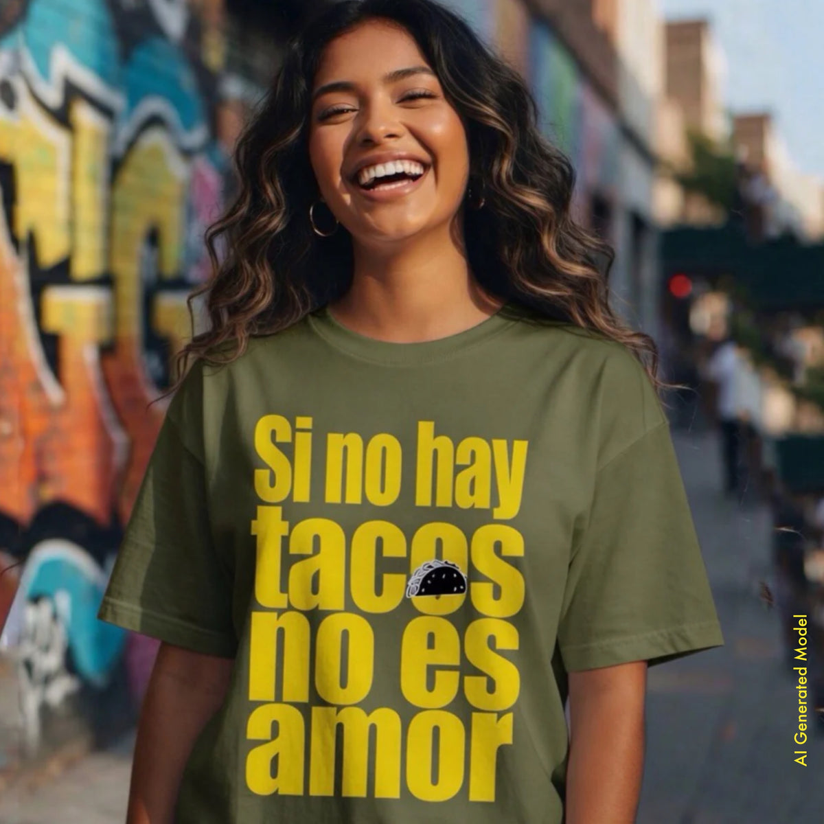Si no hay tacos, no es amor - On Trend Style Relaxed Fit Tee