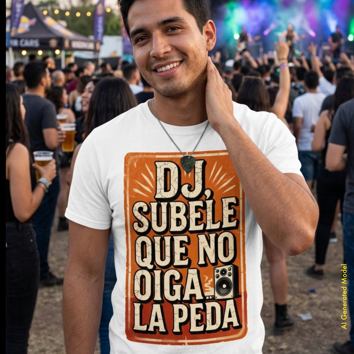 Dj Subele que no oiga la peda - Vintage Style Classic Fit Tee