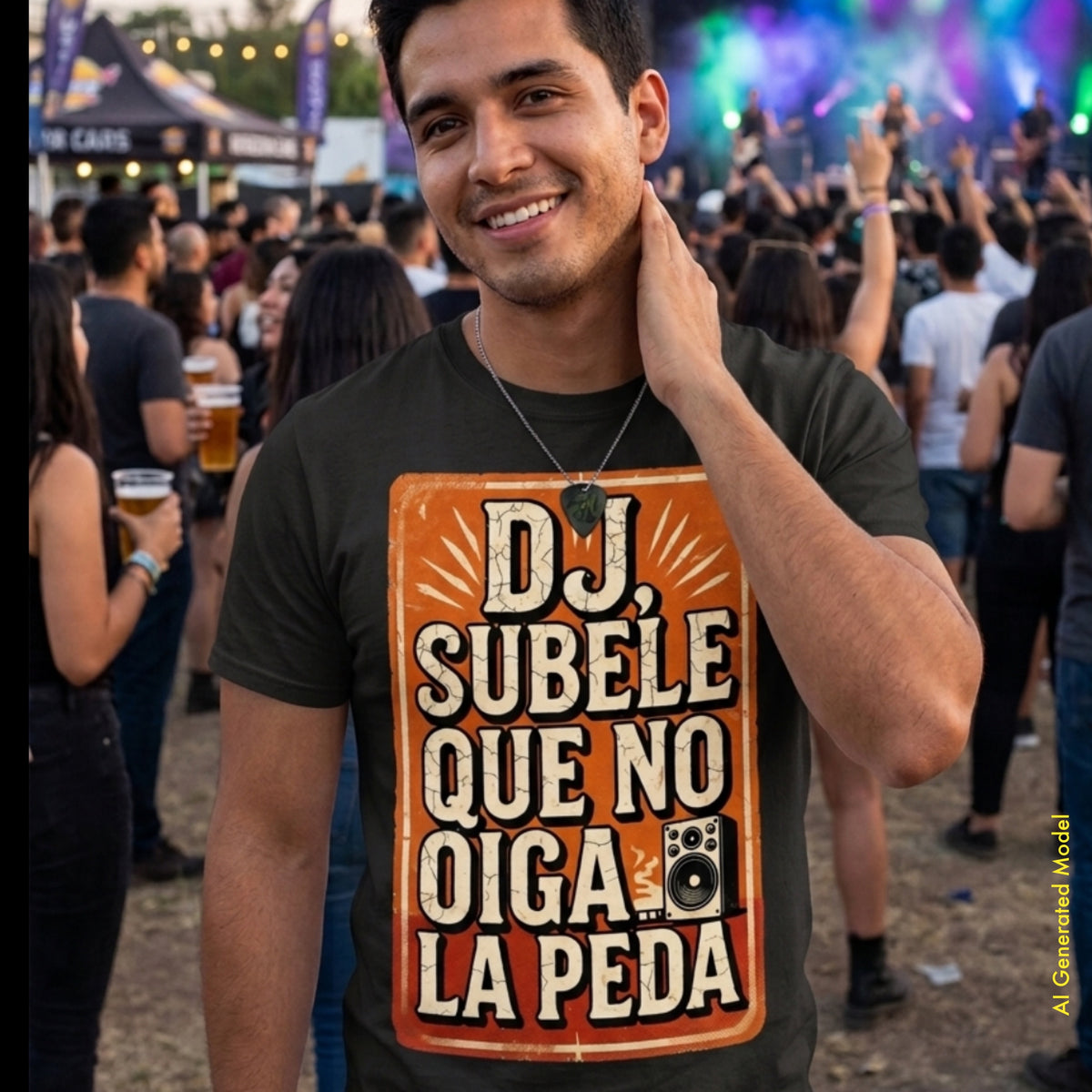 Dj Subele que no oiga la peda - Vintage Style Classic Fit Tee