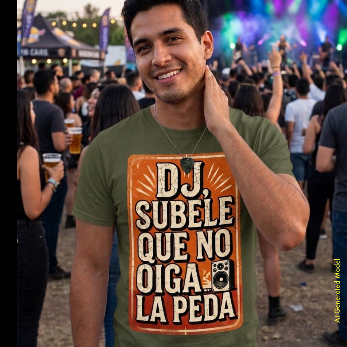 Dj Subele que no oiga la peda - Vintage Style Classic Fit Tee