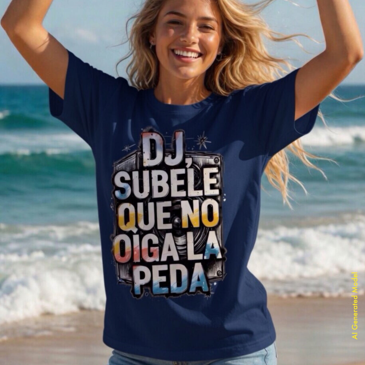 Dj Subele que no oiga la peda - A Mano Style Classic Fit Tee