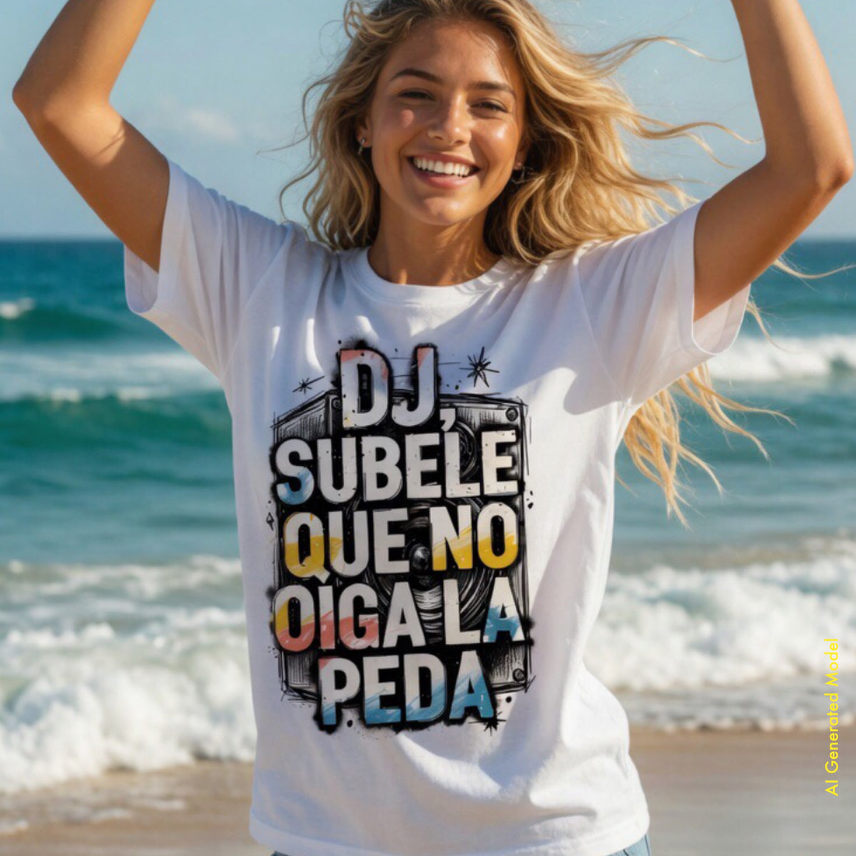 Dj Subele que no oiga la peda - A Mano Style Classic Fit Tee