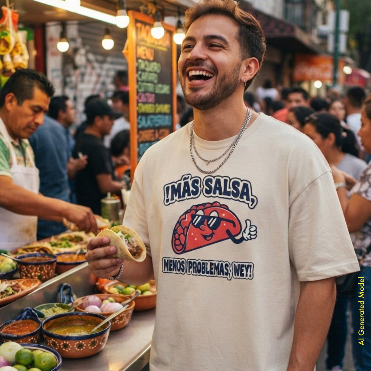 ¡Más Salsa, Menos Problemas, Wey! - Taco Tuesday Unisex Relaxed Fit Tee